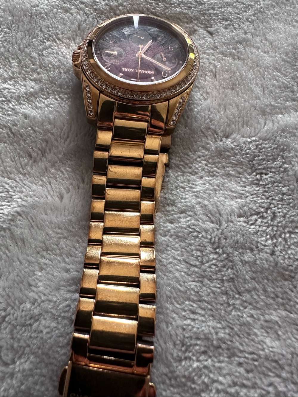Michael Kors Rose Gold Crystal-Accent Men's Bracelet Watch